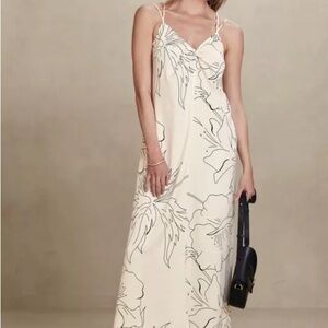 NWT BR Factory Petite Twist Front Maxi Slip Dress